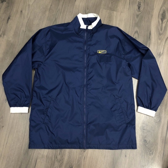 Nike Other - Vintage 90s Nike Windbreaker Mens XL Rubber Swoosh